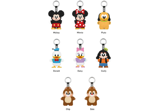 Pop Mart Disney Mickey Family Together Series Plush Keychain Sealed Case