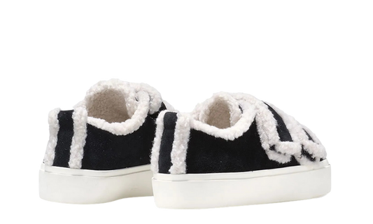 inuikii shearling low velcro black