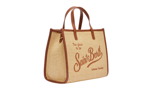 MC2 Saint Barth Vivian Midi Straw Beige Bag