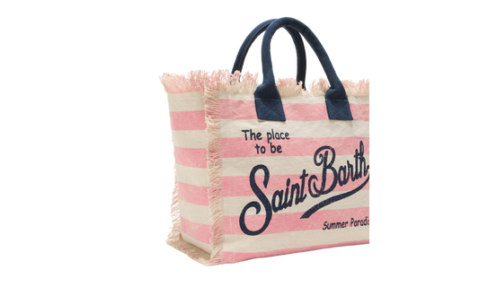 MC2 Saint Barth Vanity Stripes Pop Pink Bag
