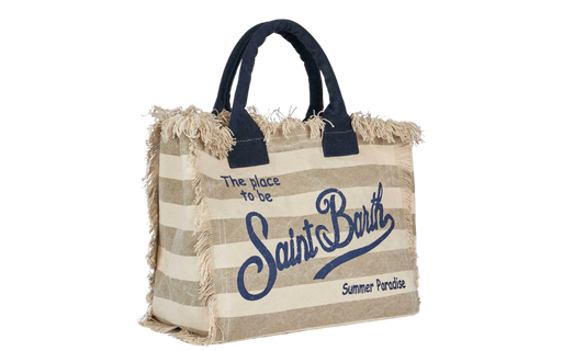 MC2 Saint Barth Vanity Stripes Pop Beige Bag