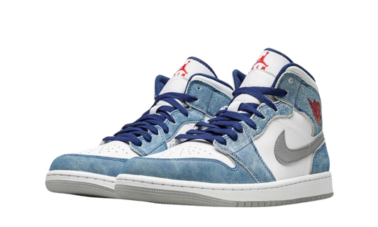 Air Jordan 1 Mid French Blue Fire Red
