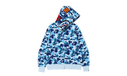 BAPE ABC Camo Shark Full Zip Hoodie Blue