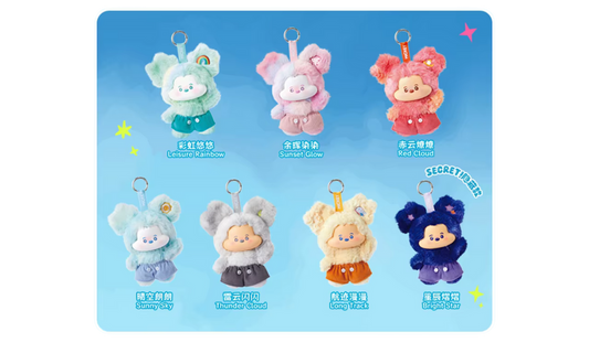 Miniso Disney Mickey Head In Clouds Vinyl Plush Pendant Single Blind Box