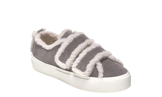inuikii shearling low velcro grey