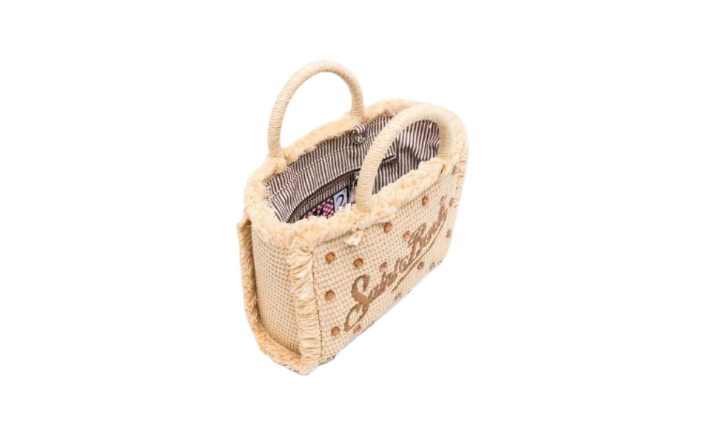 MC2 Saint Barth Mini Straw Rhinestone Vanity Bag