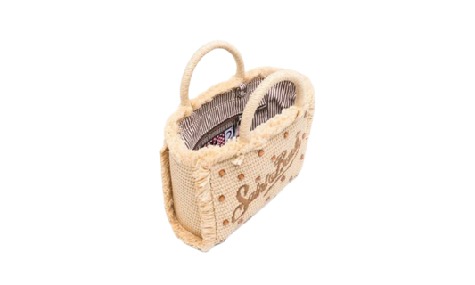 MC2 Saint Barth Mini Straw Rhinestone Vanity Bag