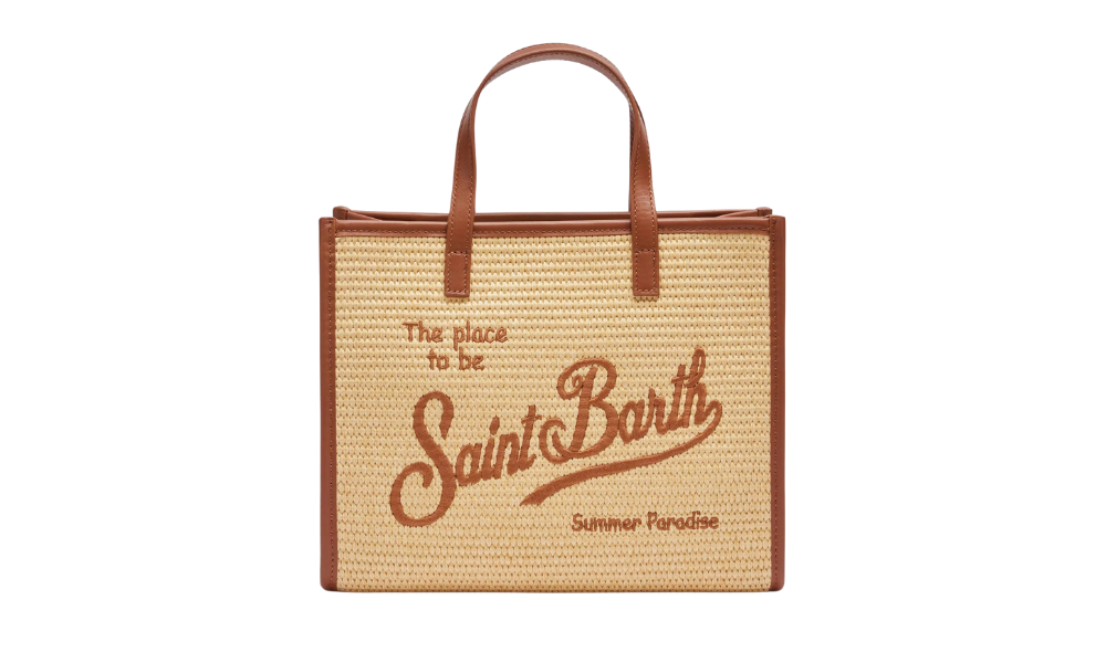 MC2 Saint Barth Vivian Midi Straw Beige Bag