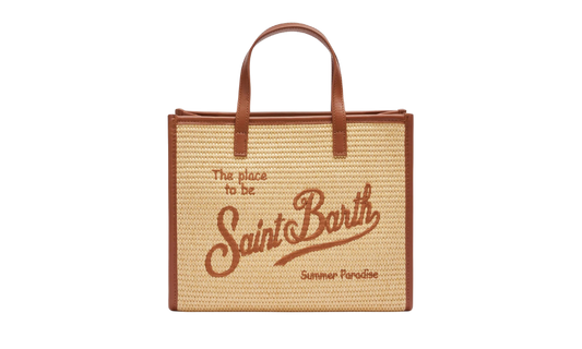 MC2 Saint Barth Vivian Midi Straw Beige Bag