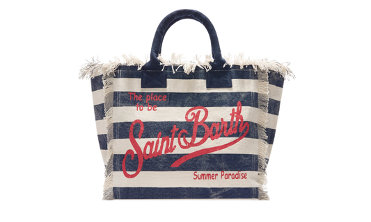 MC2 Saint Barth Vanity Stripes Pop Denim bag