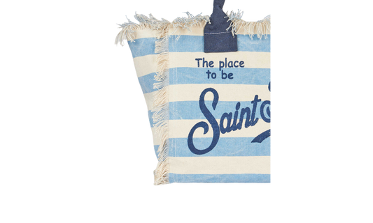 MC2 Saint Barth Vanity Vertical Stripes Pop Blue Bag