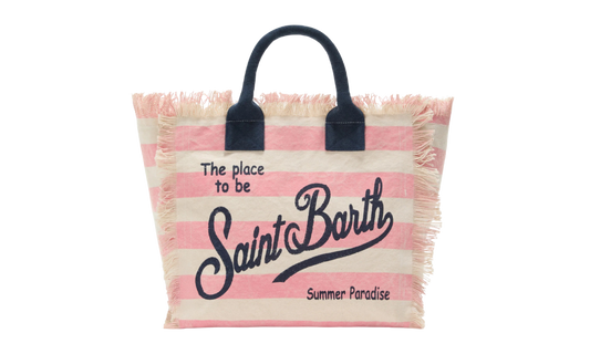 MC2 Saint Barth Vanity Stripes Pop Pink Bag