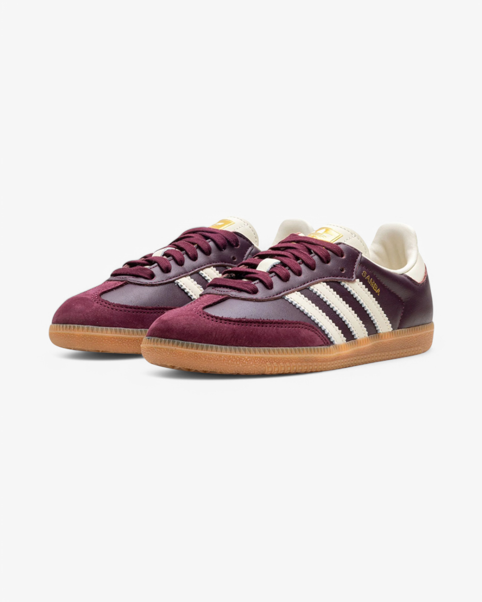 adidas Samba OG Maroon Gold Metallic