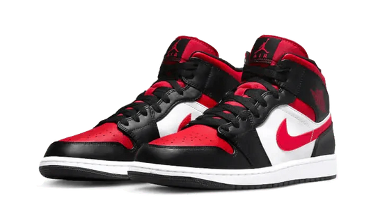 Air Jordan 1 Mid Alternate Bred Toe Fire Red