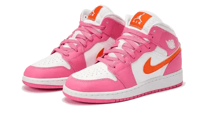 Air Jordan 1 Mid Pinksicle Safety Orange