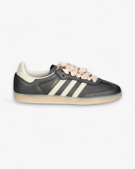 Adidas Samba OG Black Pink Ribbon Laces
