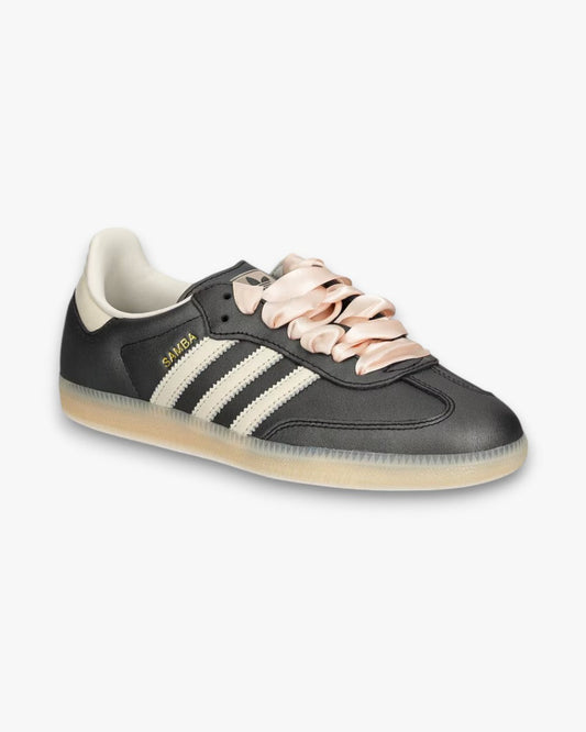 Adidas Samba OG Black Pink Ribbon Laces